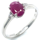 Anillo con rubí en plata 925
