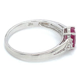 Anillo con rubí en plata 925