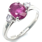 Anillo con rubí en plata 925