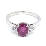 Anillo con rubí en plata 925