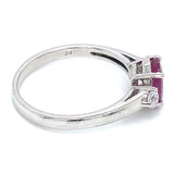 Anillo con rubí en plata 925
