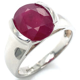 Anillo con rubí de laboratorio en plata 925