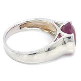 Anillo con rubí de laboratorio en plata 925