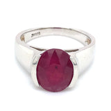 Anillo con rubí de laboratorio en plata 925