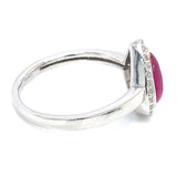 Anillo con rubí de laboratorio en plata 925