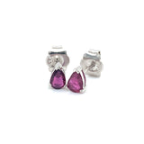 Aretes con rubí en plata 925