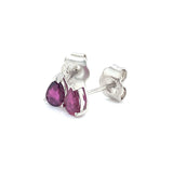 Aretes con rubí en plata 925