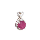 Dije con rubí de laboratorio en plata 925