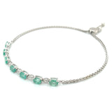 Pulsera con esmeraldas en plata 925