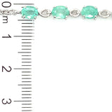 Pulsera con esmeraldas en plata 925