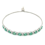 Pulsera con esmeraldas en plata 925
