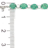 Pulsera con esmeraldas en plata 925