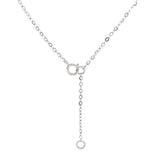 Collar con rubí y diamantes en oro blanco 18KT