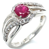 Anillo con rubí en plata 925