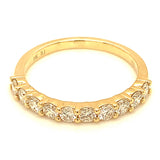 (LD) Anillo con diamantes de laboratorio en oro amarillo 14kt. D-0.67CTS.