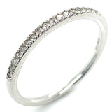 (SOFIA) Banda con diamantes en oro blanco 10kt. D-0.10CTS.