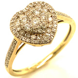 (SOFIA) Anillo con diamantes en oro amarillo 10KT D-0.35CTS.