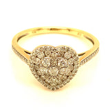 (SOFIA) Anillo con diamantes en oro amarillo 10KT D-0.35CTS.