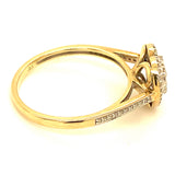 (SOFIA) Anillo con diamantes en oro amarillo 10KT D-0.35CTS.