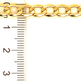 Pulsera (Gourmet Hueca) en oro amarillo 10KT 17CM