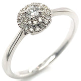 (SOFIA) Anillo con diamantes en oro blanco 10kt. D-0.20CTS