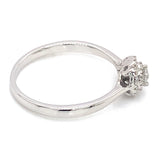(SOFIA) Anillo con diamantes en oro blanco 10kt. D-0.20CTS