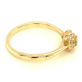 (SOFIA) Anillo con diamantes en oro amarillo 10kt. D-0.20CTS