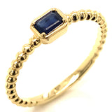 Anillo con zafiro en oro amarillo 14KT