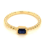 Anillo con zafiro en oro amarillo 14KT