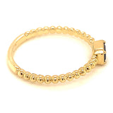 Anillo con zafiro en oro amarillo 14KT