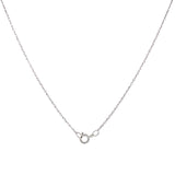 Collar con Peridoto y diamantes en oro blanco 10kt. 46cm
