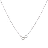Collar con Peridoto y diamantes en oro blanco 10kt. 46cm