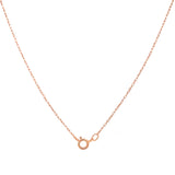 Collar con Peridoto y diamantes en oro rosado 14kt. 46cm