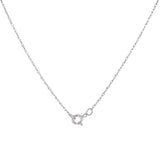 Collar con zafiro y diamantes en oro blanco 14kt. 46cm