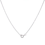 Collar con zafiro en oro blanco 10kt. 46cm
