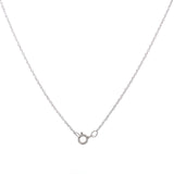 Collar con zafiro y diamantes en oro blanco 10kt. 46cm
