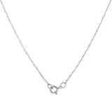 Collar con zafiro y diamantes en oro blanco 14kt. 46cm