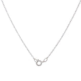 Collar con zafiro, ópalo y diamantes en oro blanco 10kt. 46cm