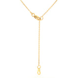 Collar con zafiro y diamantes en oro amarillo 10kt. 46cm