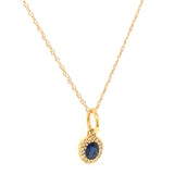 Collar con zafiro en oro amarillo 10kt. 46cm