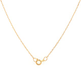 Collar con zafiro en oro amarillo 10kt. 46cm