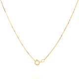 Collar con zafiro y diamantes en oro amarillo 14kt. 46cm