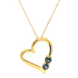 Collar con zafiro en oro amarillo 10kt. 46cm
