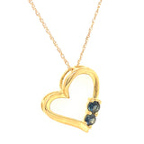 Collar con zafiro en oro amarillo 10kt. 46cm