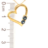 Collar con zafiro en oro amarillo 10kt. 46cm