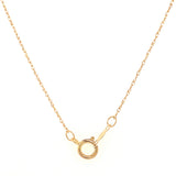 Collar con zafiro en oro amarillo 10kt. 46cm