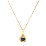 Collar con zafiro en oro amarillo 10kt. 46cm