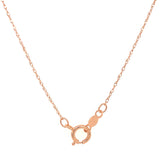 Collar con zafiro y diamantes en oro rosado 14kt. 46cm