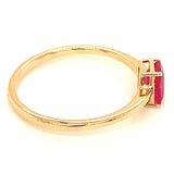 Anillo con rubí en oro amarillo 14KT
