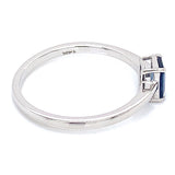 Anillo con zafiro en oro blanco 14KT